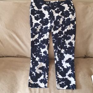 Petite patterned dress pants
